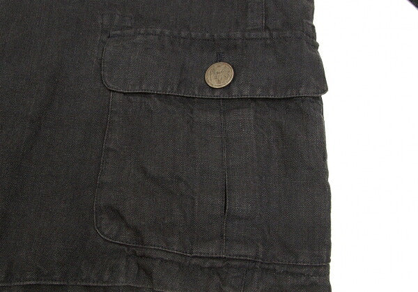 Papas Metal Button Linen 3B Jacket Gray Size S