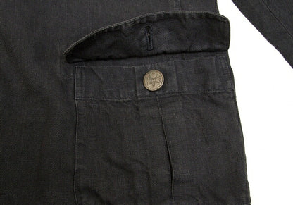 Papas Metal Button Linen 3B Jacket Gray Size S