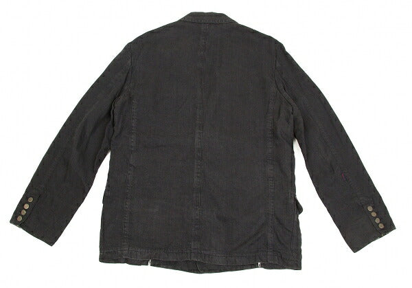 Papas Metal Button Linen 3B Jacket Gray Size S