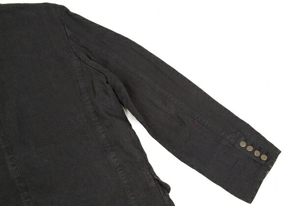 Papas Metal Button Linen 3B Jacket Gray Size S