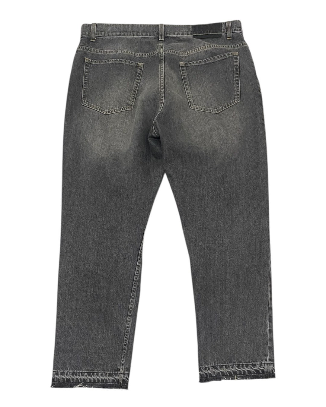 Stella McCartney Gray Wash Denim Pants Raw Hem