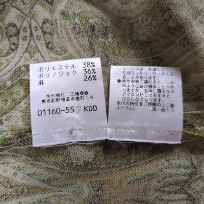 BURBERRY LONDON Paisley Linen Blend S/S Shirt Green Size 13