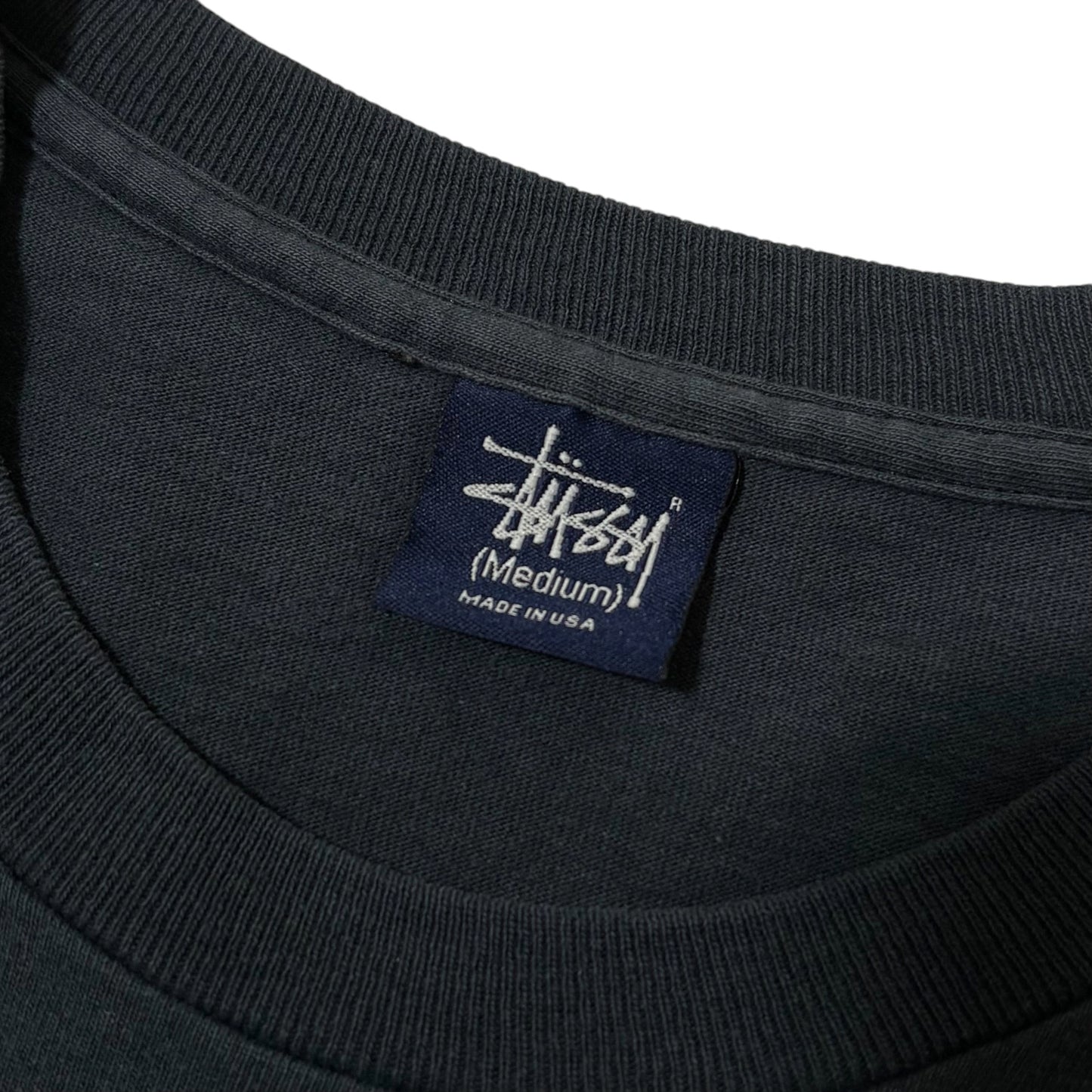 Vintage Stussy 00's Made in USA Black Double Size MEDIUM