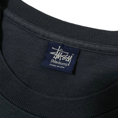 Vintage Stussy 00's Made in USA Black Double Size MEDIUM
