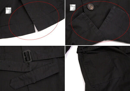 Papas Cotton Mods Coat Black Size S