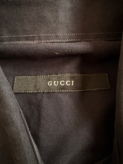GUCCI Tailored Cotton Dress Shirt Folded Cuff Size S