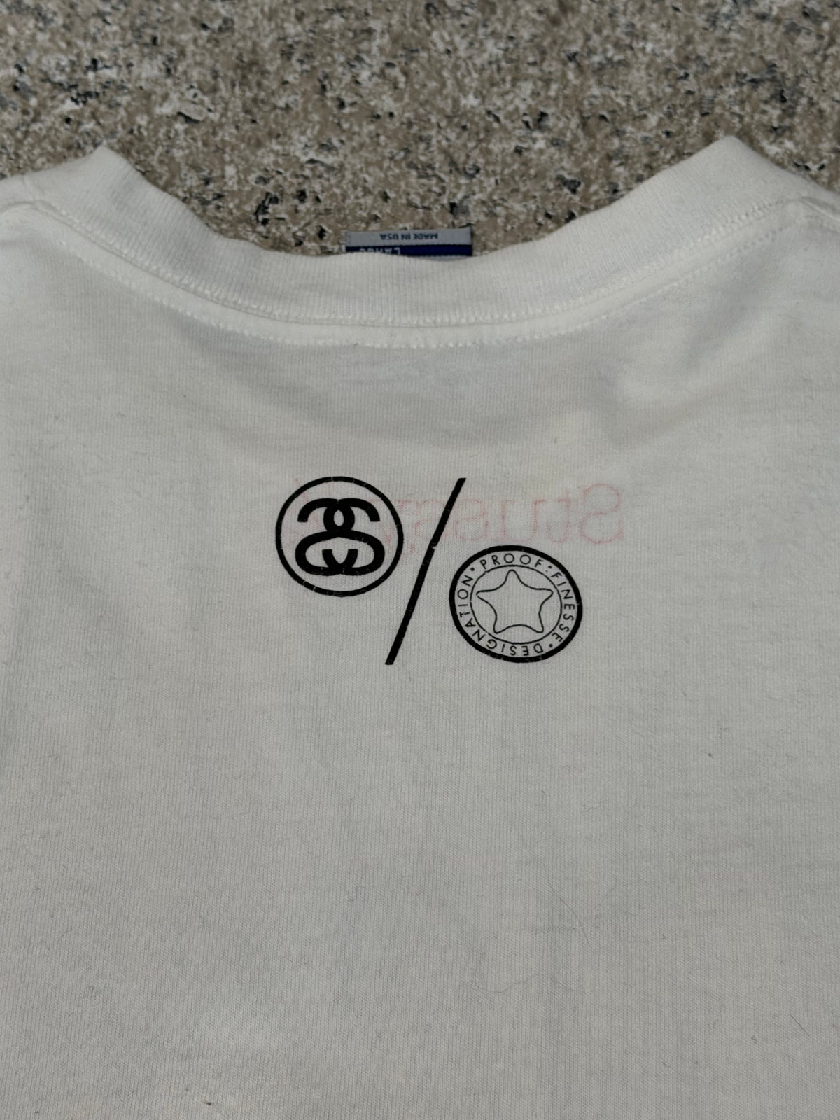 STUSSY x FINESSE "S1/2" T-Shirt White Size L