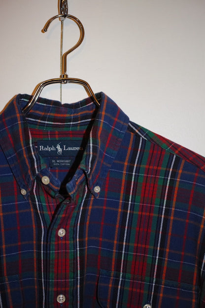 Ralph Lauren RL WORKSHIRT Flannel Button-Down Size M