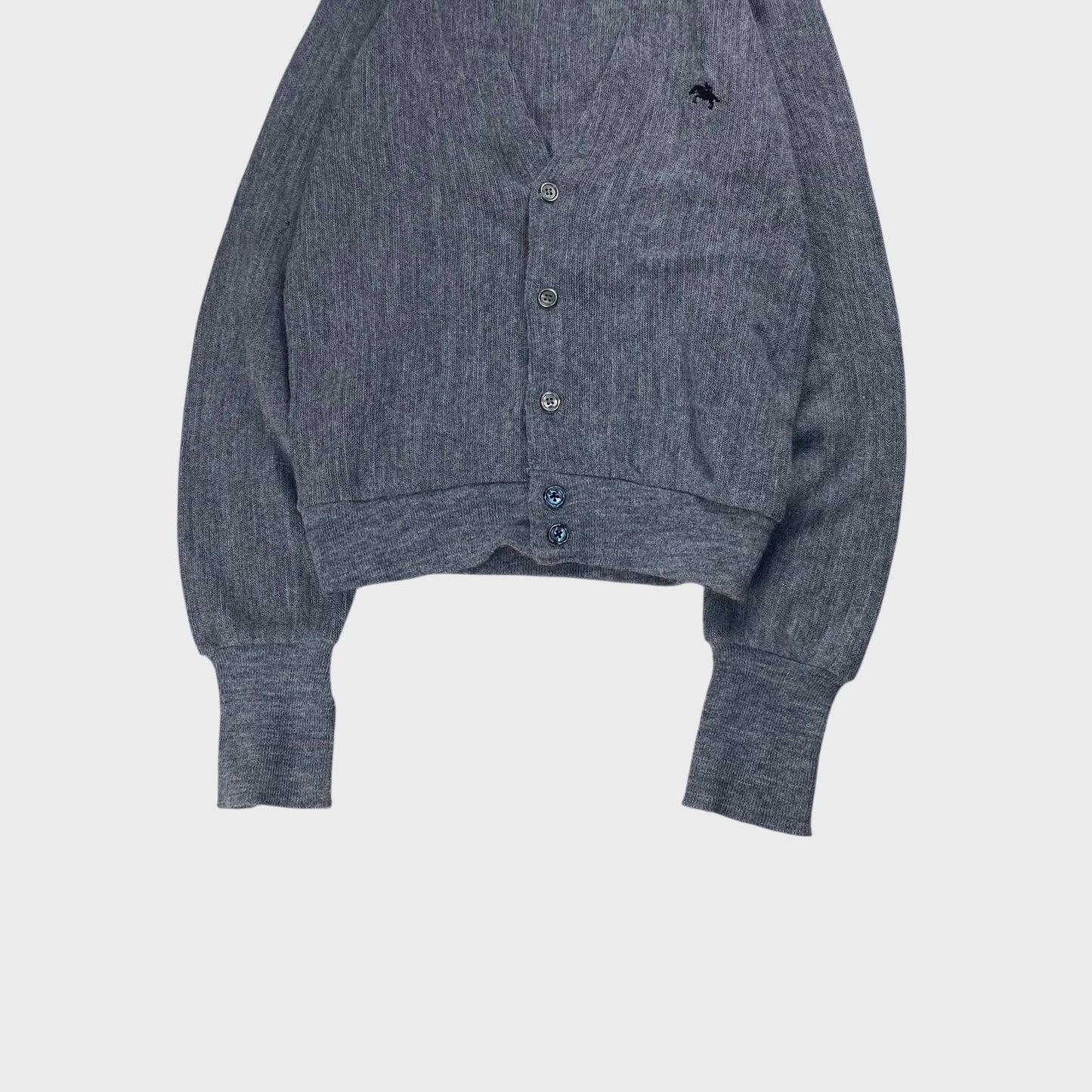 Steeplechase 80s Knit Sweater Gray Size S