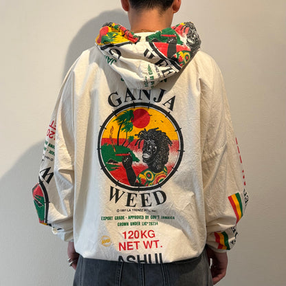 LA TRENZZ 00s Cotton Rasta Anorak White Size XL