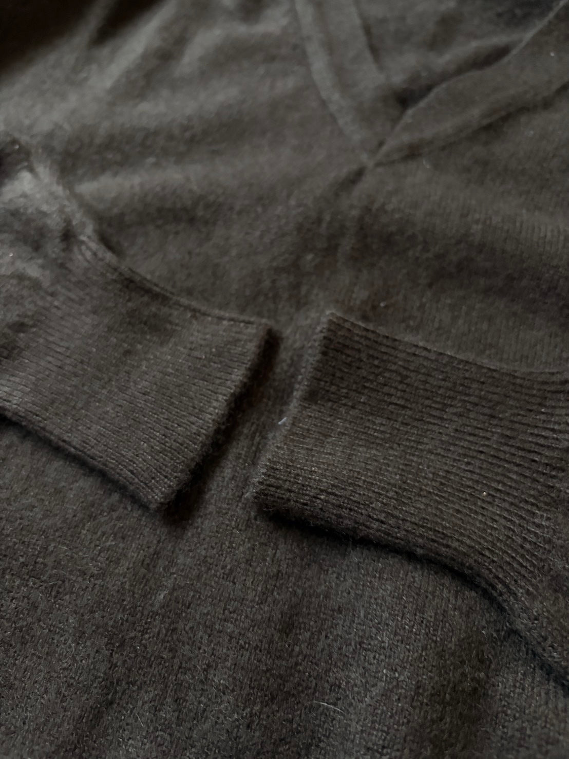 Y's AW00 Cashmere Deep V-Neck Sweater Brown