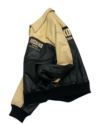 MICHIKO LONDON Vintage Two-Tone Leather Bomber