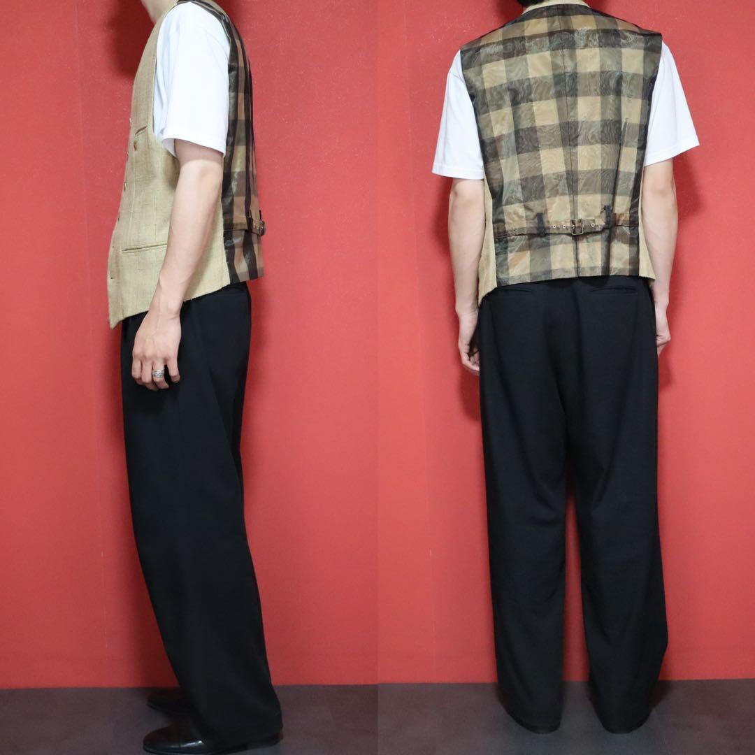 ISSEY MIYAKE MEN 97AW Archive Silk Check Vest Size L