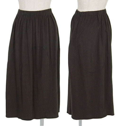 JURGEN LEHL Brown Cotton Curve Midi Skirt Size M