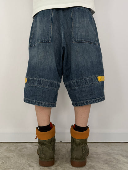 Marithe + Francois Girbaud Blue Jogger Shorts Size 34