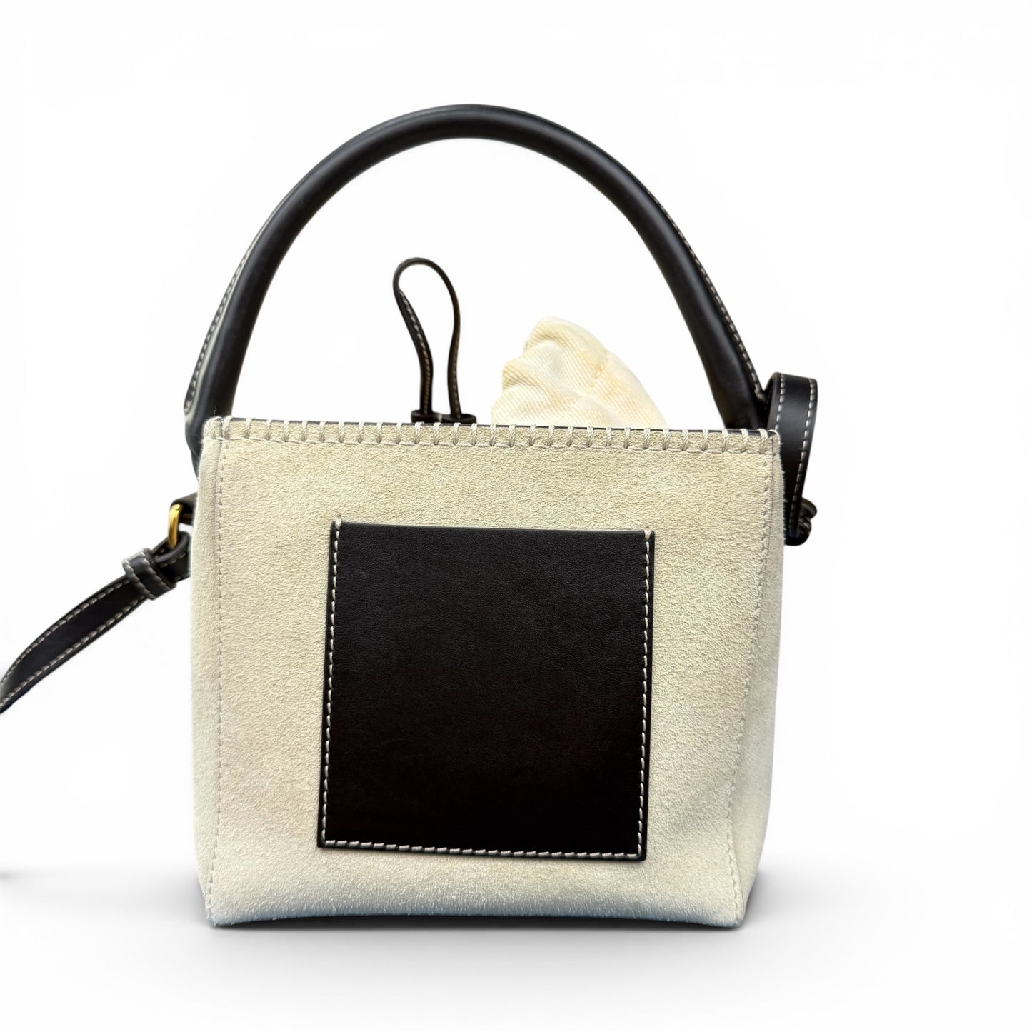 JACQUEMUS Le Seau Carré Bicolor Bucket Bag Size ONE SIZE