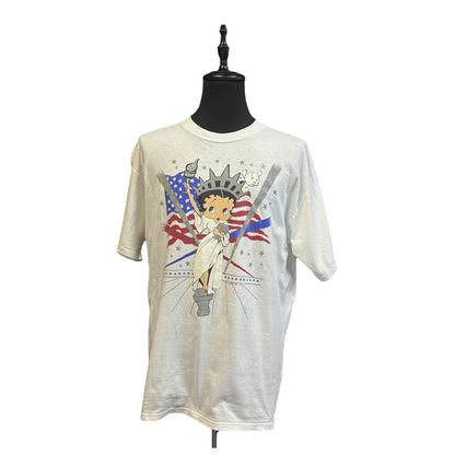 BETTY BOOP 90s Vintage Statue of Liberty T-Shirt Size XL