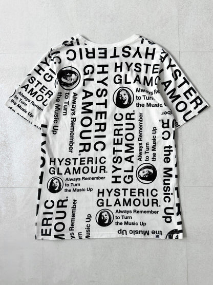Hysteric Glamour White Graphic T-Shirt Size S