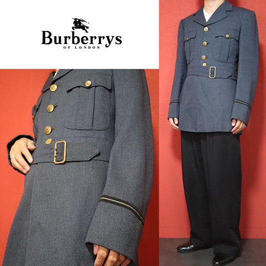 Vintage Burberrys 1950s RAF Military Wool Jacket Size FREE