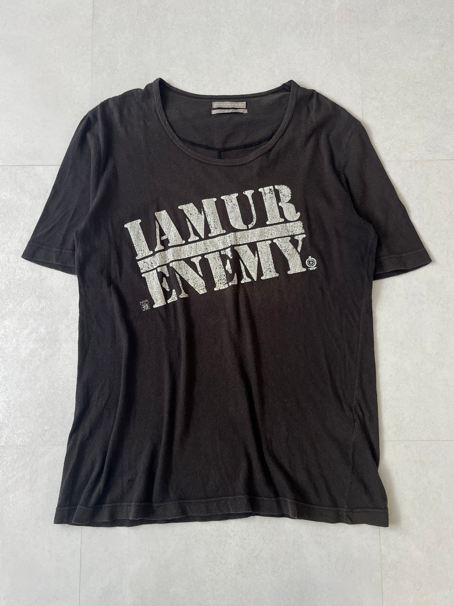 Diet Butcher Slim Skin Black Message T-Shirt Size 1