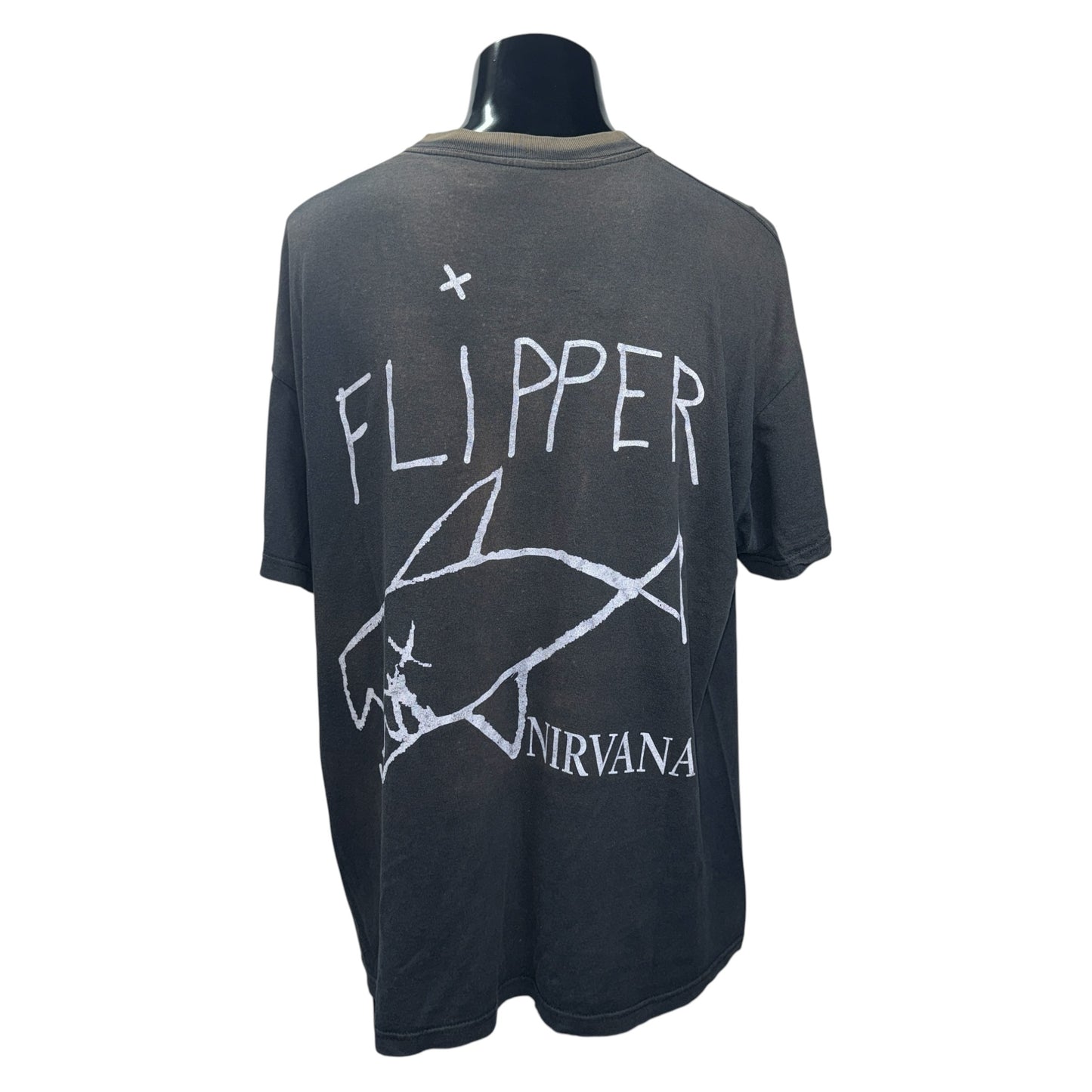 NIRVANA 90s "Flipper" Double Sided Vintage T-Shirt Size XL