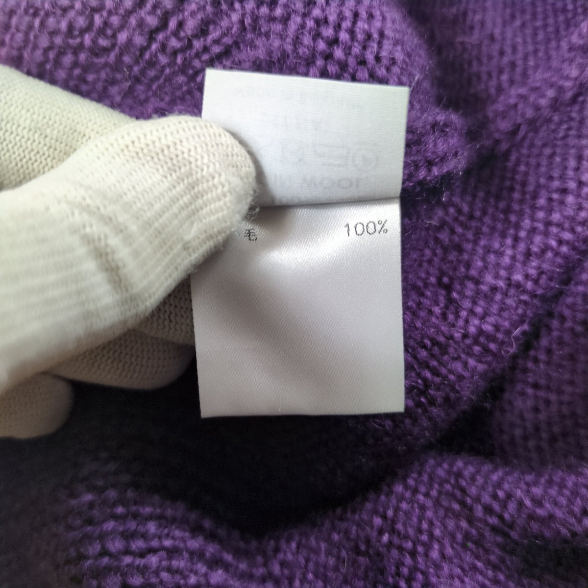DRIES VAN NOTEN Front Design Wool Sweater Size S