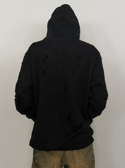 Alyx Damaged Black Hoodie Size XL