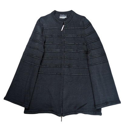 Salvatore Ferragamo Double Zip Up Cardigan Gray Size M