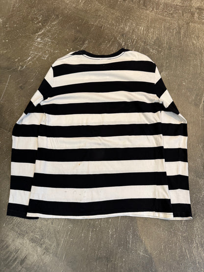 Vintage John's by Johnny Black & White Shirt Cotton Size M