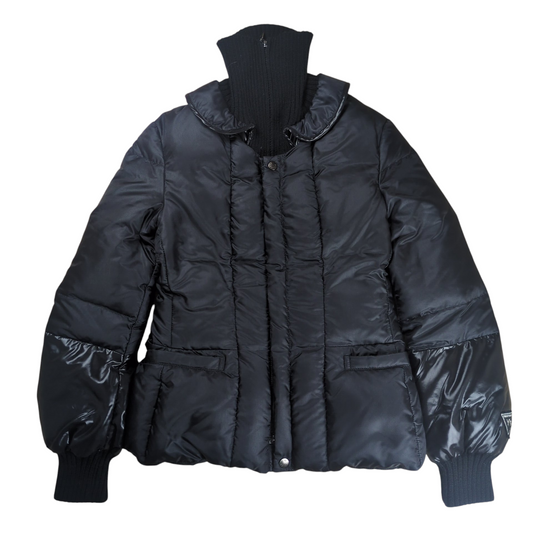Y's×MONCLER High Neck Round Collar Down Jacket Black Size 3