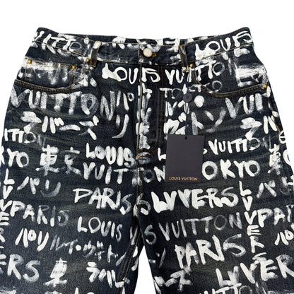 LOUIS VUITTON 25AW NIGO x Pharrell Denim Pants Size 30