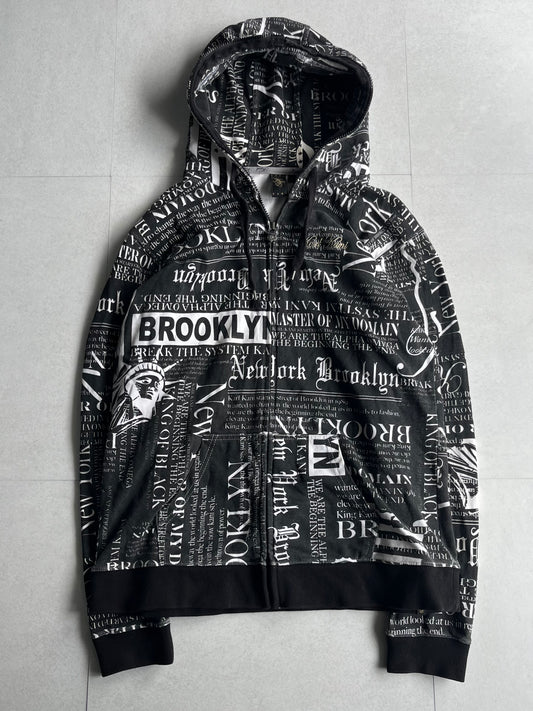 Karl Kani Black Zip Hoodie Size L