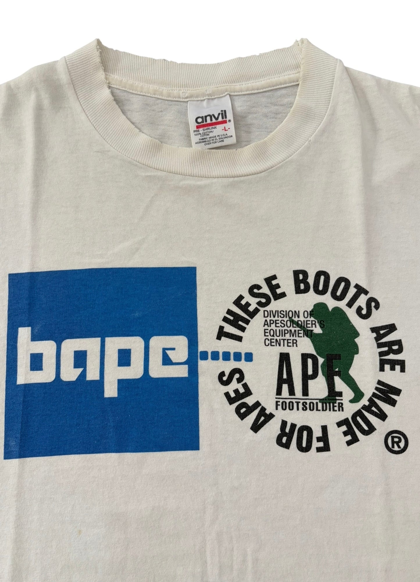 A BATHING APE 90s FOOTSOLDIER Box Logo T-Shirt Sneakers