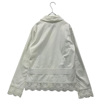 tricot COMME des GARCONS 03SS Lace Cotton Shirt White Size S