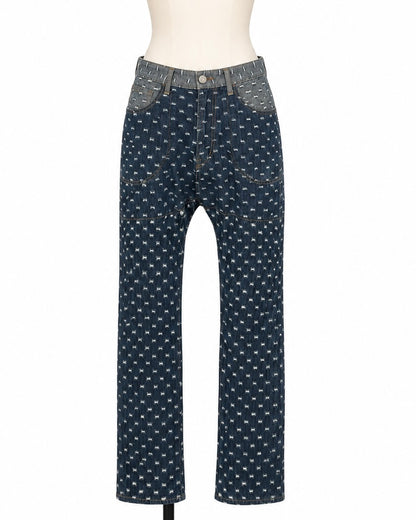 Zucca Patterned Jeans - Unique Waistband Detail