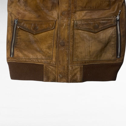GP Leather Vest Brown Size S