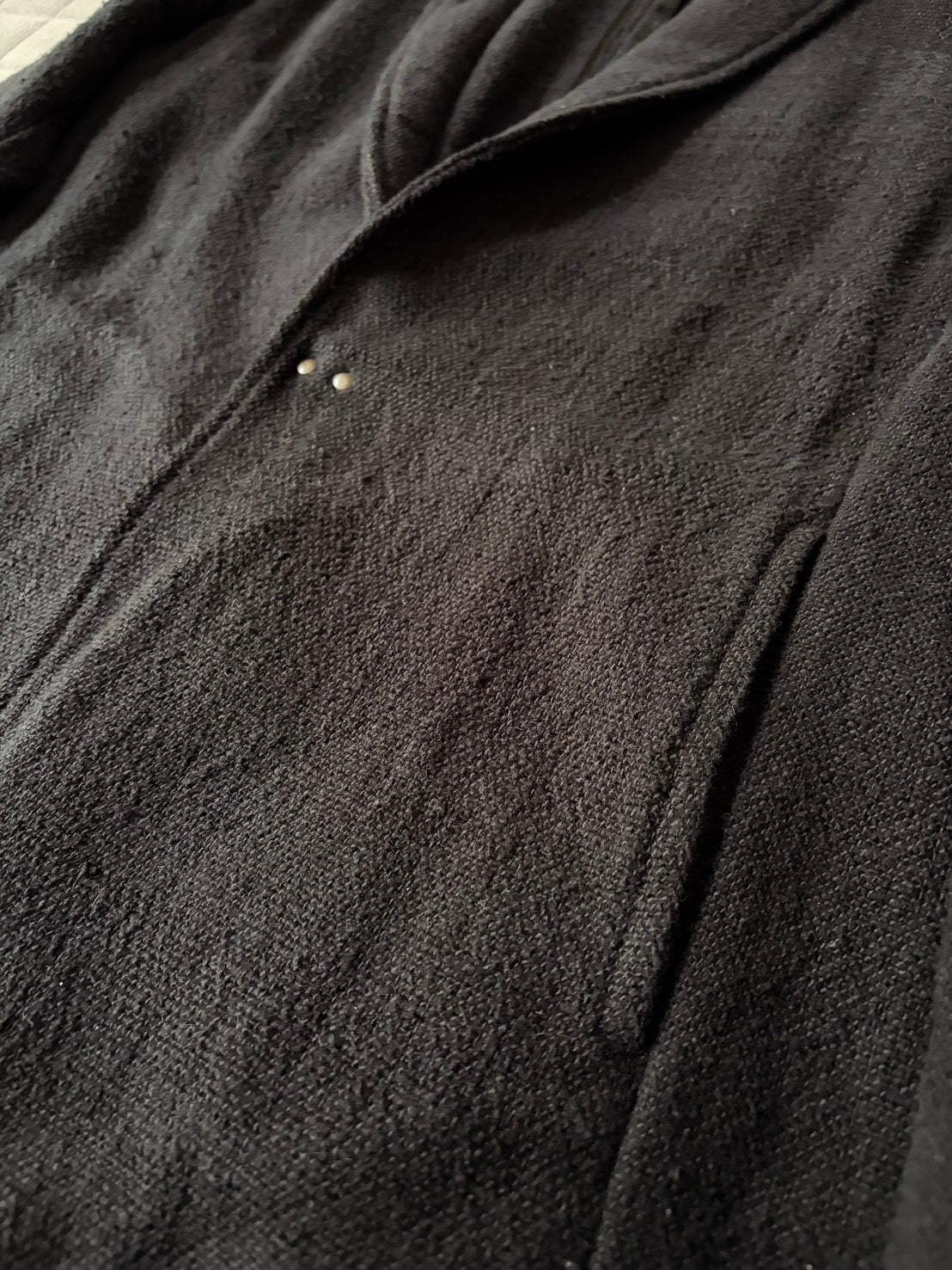 GIORGIO BRATO 2010s Artisan Cotton Blazer Black Size 48