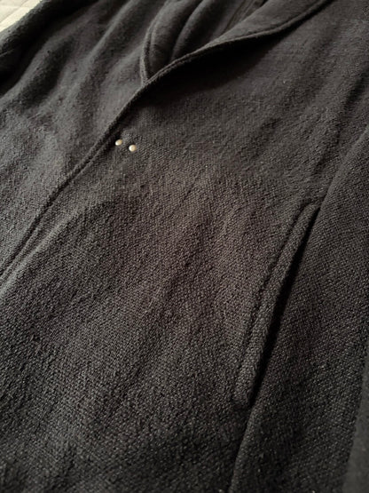 GIORGIO BRATO 2010s Artisan Cotton Blazer Black Size 48