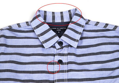COMME des GARCONS HOMME Cotton Linen Shirt Blue Size S