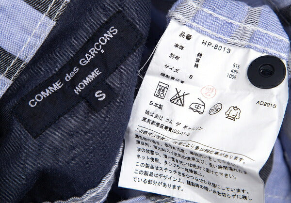 COMME des GARCONS HOMME Cotton Linen Shirt Blue Size S