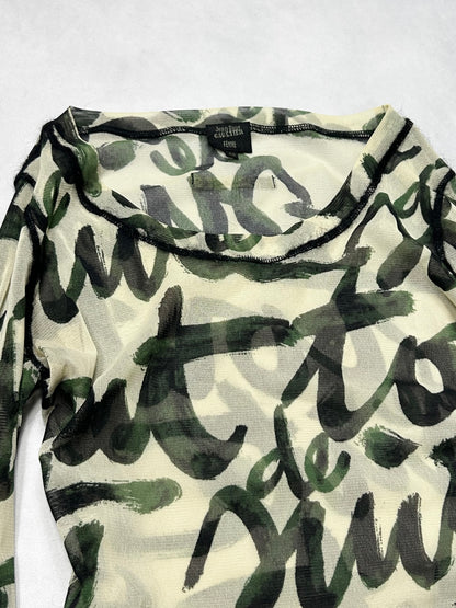Jean Paul GAULTIER FEMME 1990s Switching Net Top Size 40