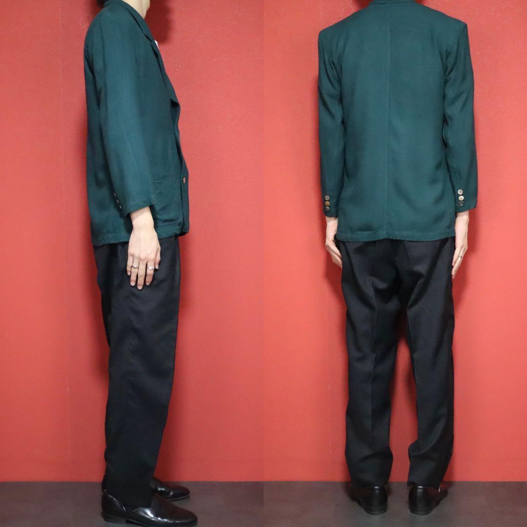 Yohji Yamamoto 80s Vintage Green Double-breasted Size 9