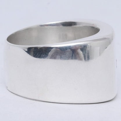TOZAOU Father Silver999 Signature Ring Size ONE SIZE