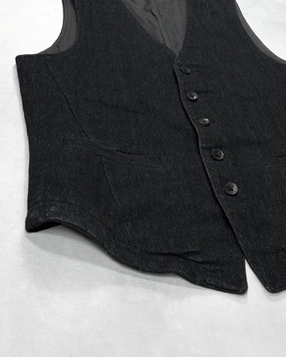 Isamu Katayama Backlash Black L/W 5B Trimmed Vest Size M