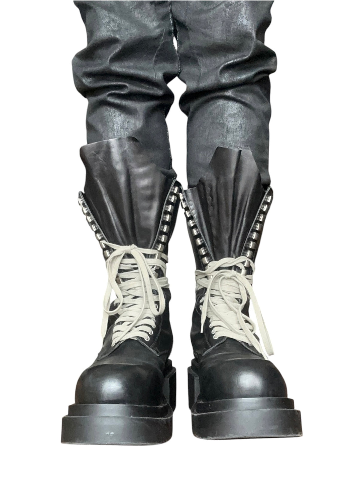 rick owens SS23 Army Long Bogun Boots