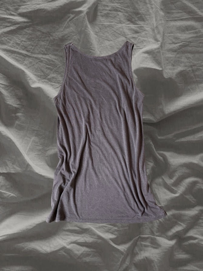 goa 00s Cotton Rayon Layered Tank Top Gray Size S