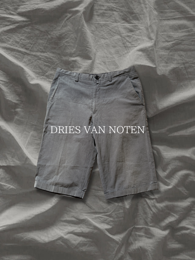 DRIES VAN NOTEN 2000s Cotton Relaxed Shorts Size 23