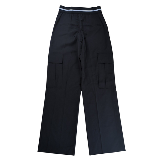 HELMUT LANG Center Press Cargo Straight Slacks Black Size 00