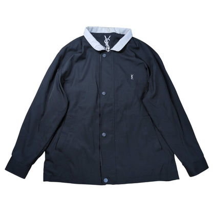 Yves Saint Laurent YSL Logo Zip Up Blouson Black Size 105