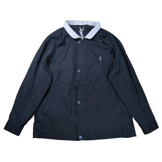 Yves Saint Laurent YSL Logo Zip Up Blouson Black Size 105